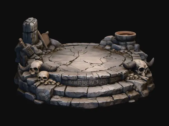 3D model for Barbarian diorama base