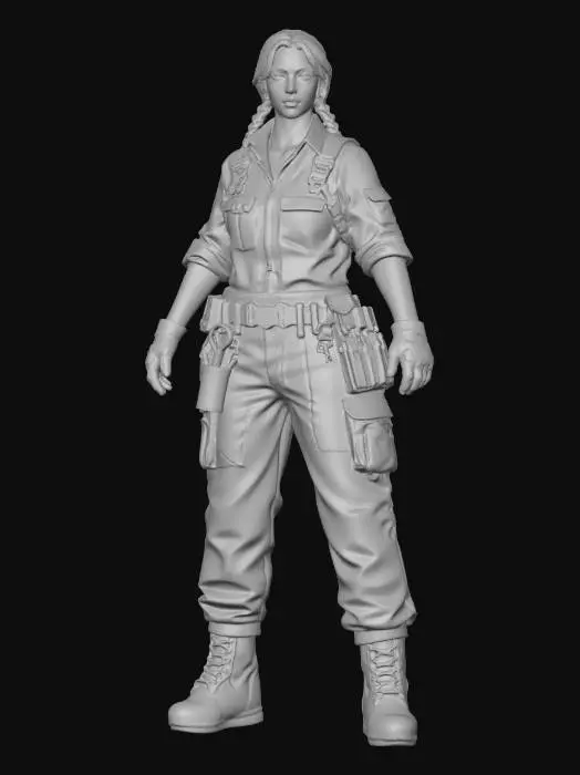 3D model for Post-Apocalyptic Military Survivor