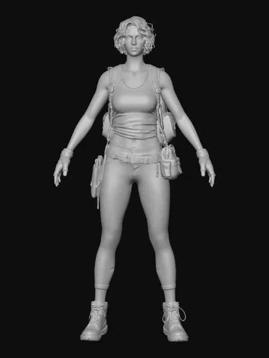3D model for Wasteland Huntress - Astronaut Liza Hunting in Apocalypse