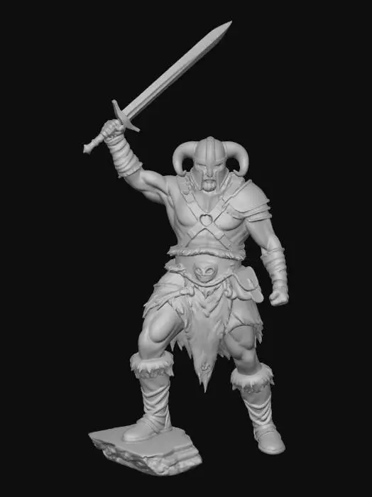 3D model for Barbarian warrior pose