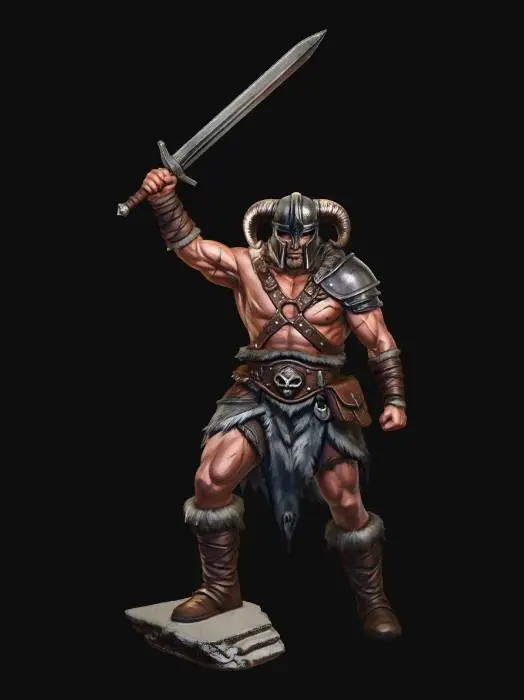 3D model for Barbarian warrior pose