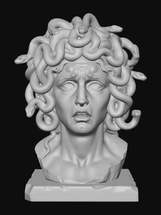 3D model for Cracked Marble Medusa