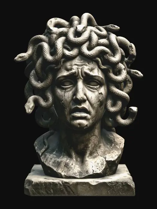 3D model for Cracked Marble Medusa