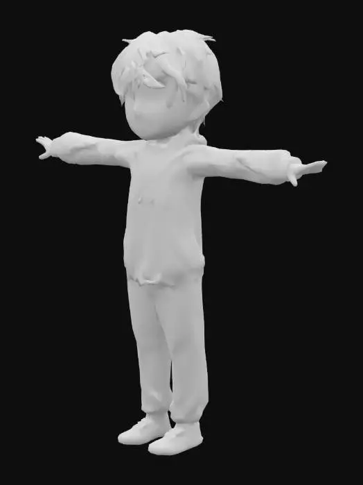 3D model for Faceless Athlete in Blue