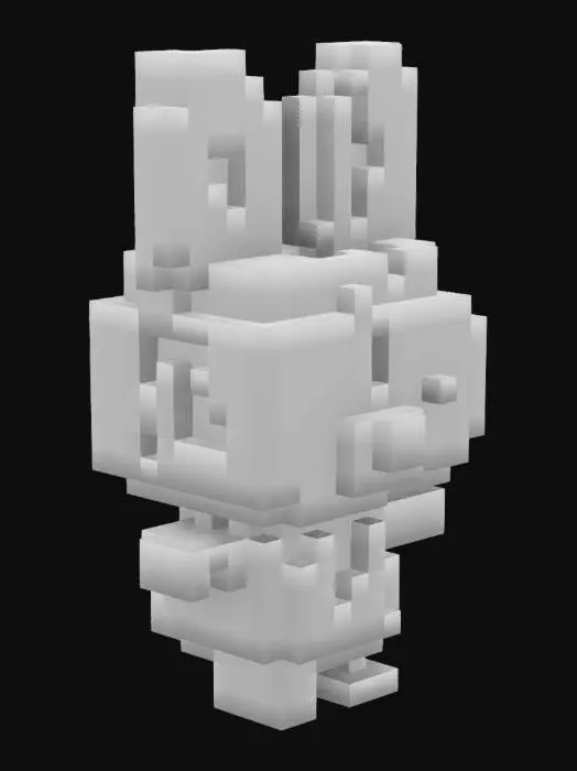 3D model for cute chibi jackrabbit