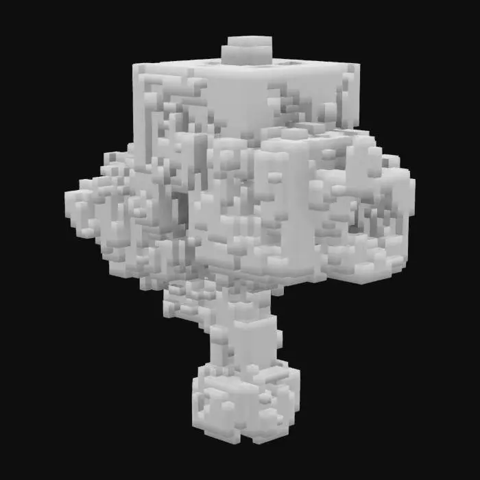 3D model for cute pinyon pine tree, realistic, detailed, gnarled