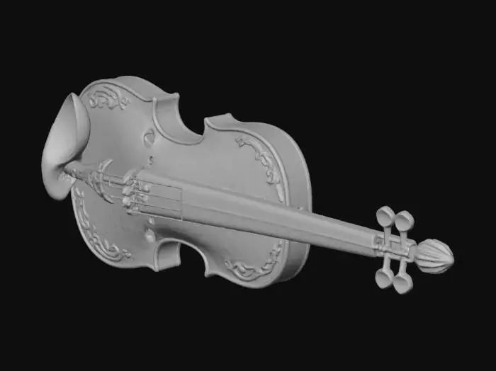 3D model for old but preserved viola, an antique relic, sounds amazing