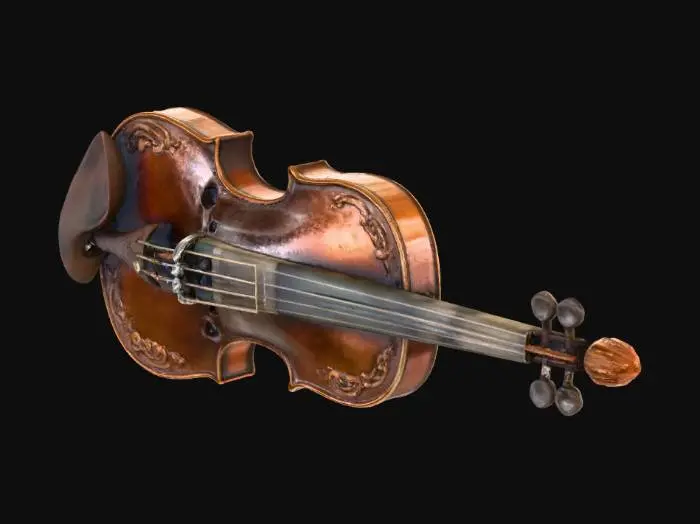 3D model for old but preserved viola, an antique relic, sounds amazing