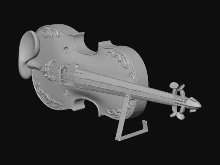 3D model for old but preserved viola, an antique relic, sounds amazing
