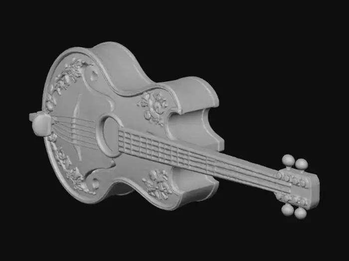 3D model for old but preserved contrabass, an antique relic, sounds amazing