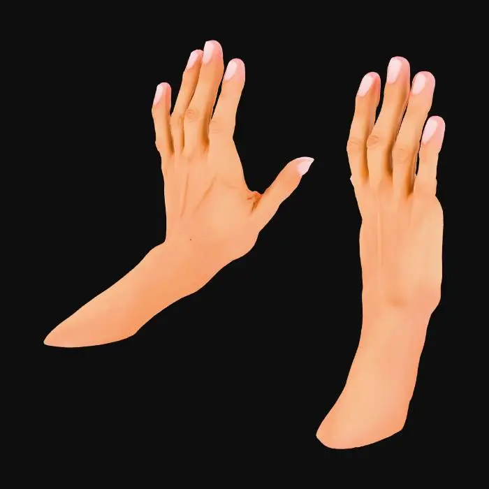 3D model for Open Hands Raised