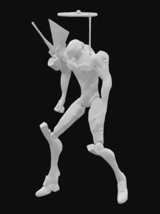 3D model for Evangelion Unit-02 Haloed, third impact, red
