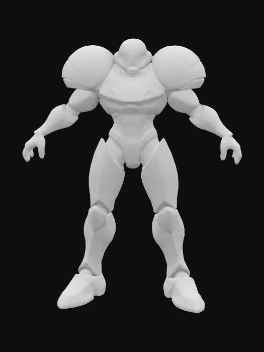 3D model for Samus from Metroid, unreal engine 5, highest quality, highest resolution, insane detailed, character design, static T-pose, z-brush, v-ray