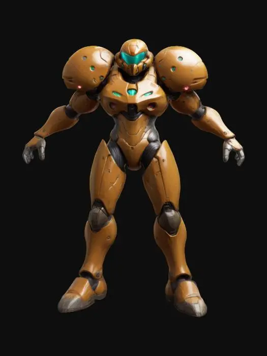 3D model for Samus from Metroid, unreal engine 5, highest quality, highest resolution, insane detailed, character design, static T-pose, z-brush, v-ray
