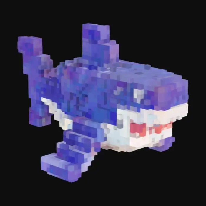 3D model for A realistic great white shark