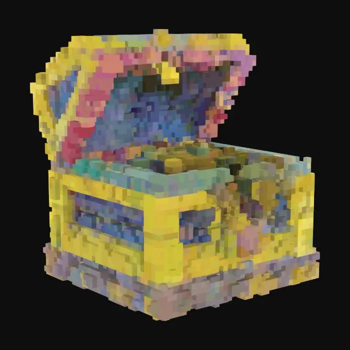 3D model for Sunken treasure chest open