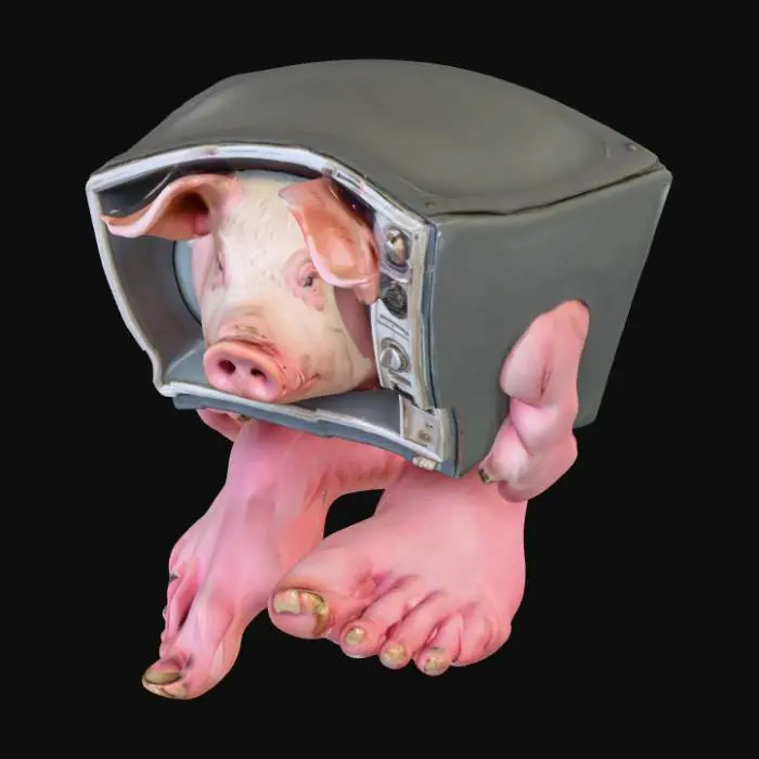 3D model for Porcino television