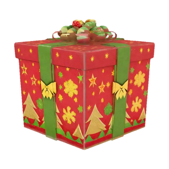 #ChristmasAdventure#, Festive Gift Box - Present 的 AI 生成 3D 模型