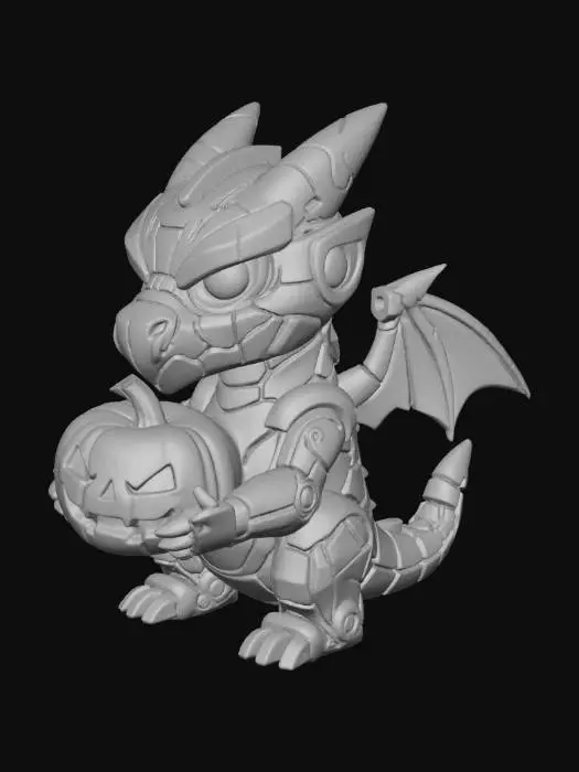 3D model for Cyber Dragon Halloween