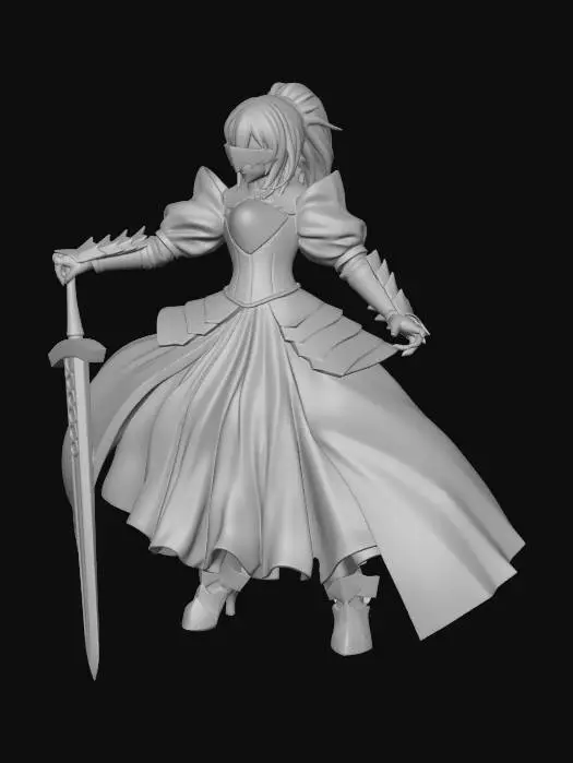 3D model for セイバーオルタ