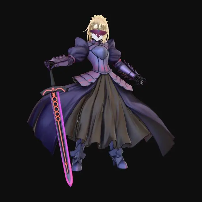 3D model for セイバーオルタ