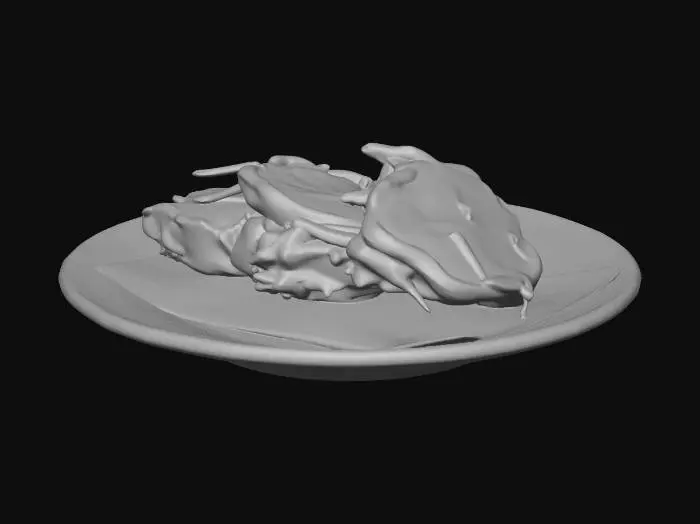 3D model for Thai Coconut Pancakes