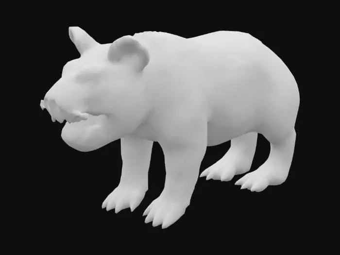 3D model for a tribbethere: the meganuck (serina, 2 forelegs, 1 tail that act as hind leg)