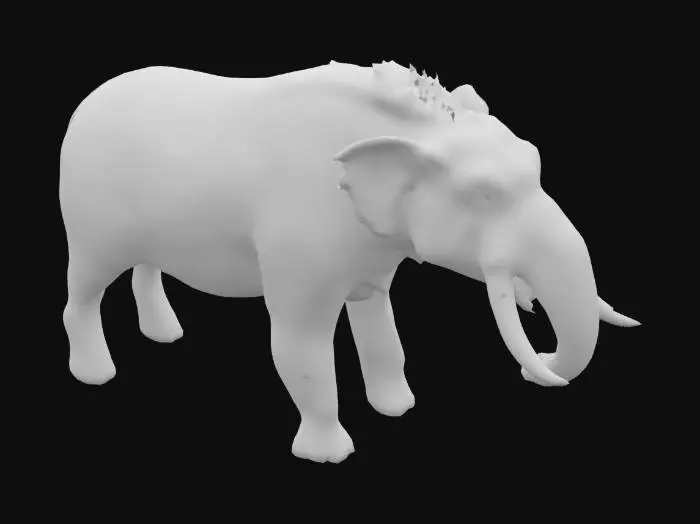 3D model for woolly elephant-like creature