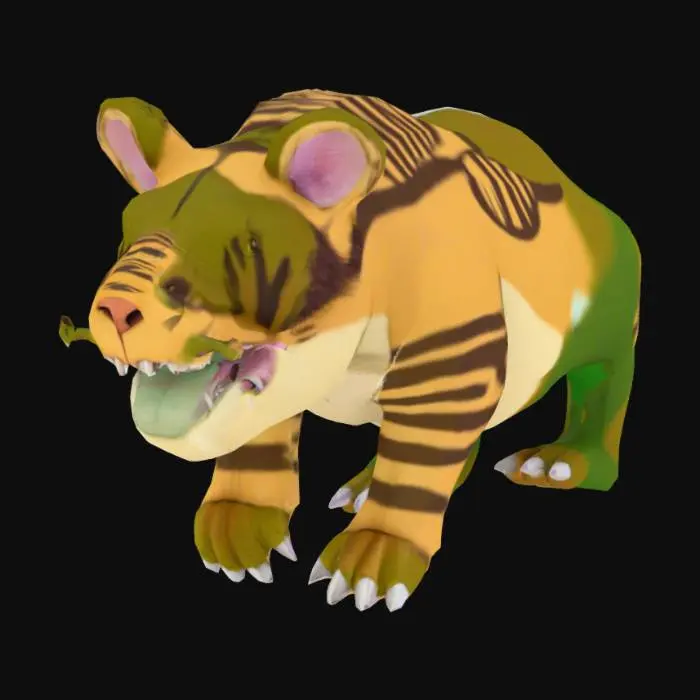 3D model for a tribbethere: the meganuck (serina, 2 forelegs, 1 tail that act as hind leg)