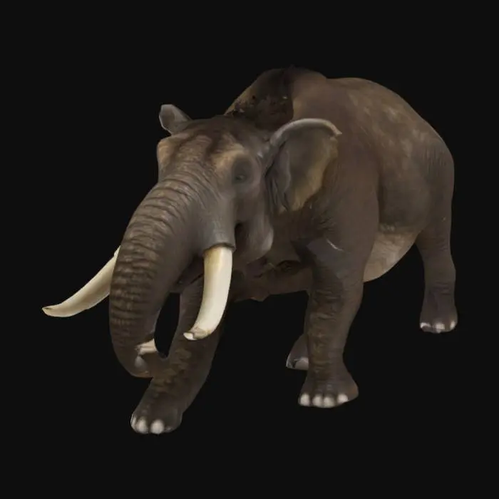 3D model for woolly elephant-like creature