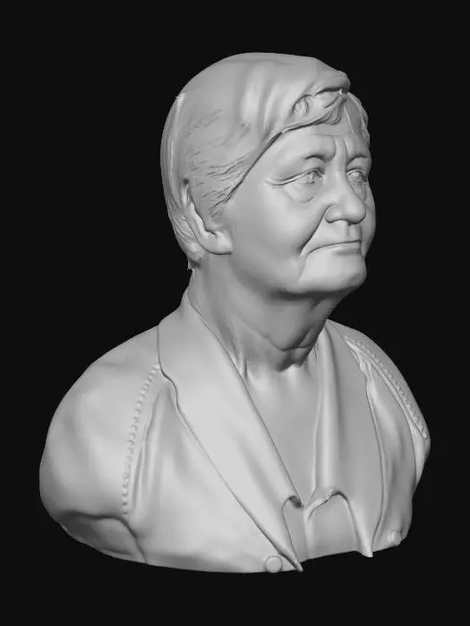 3D model for Red-Headed Elderly Woman Portrait