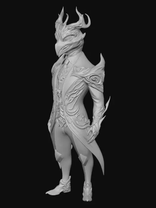 3D model for Crimson Wyrm Knight