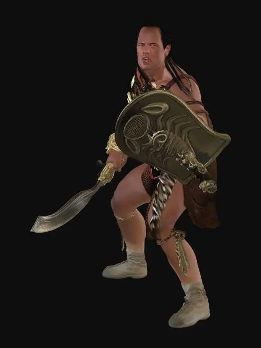 3D model for Barbarian Warrior with Shield