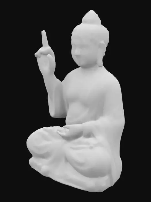 3D model for Buddha flipping the bird