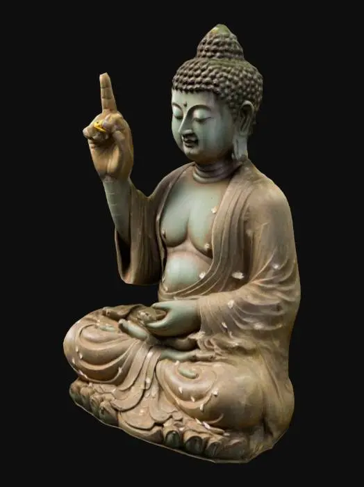 3D model for Buddha flipping the bird