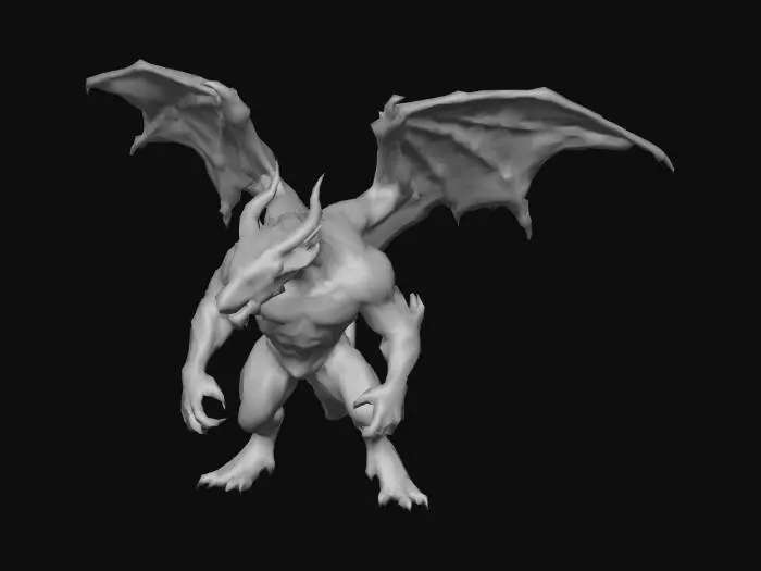 3D model for Дракон
Звичайне тіло дракона, з рогами , великі крила шо махають, агресивна поза , кігті напружені,