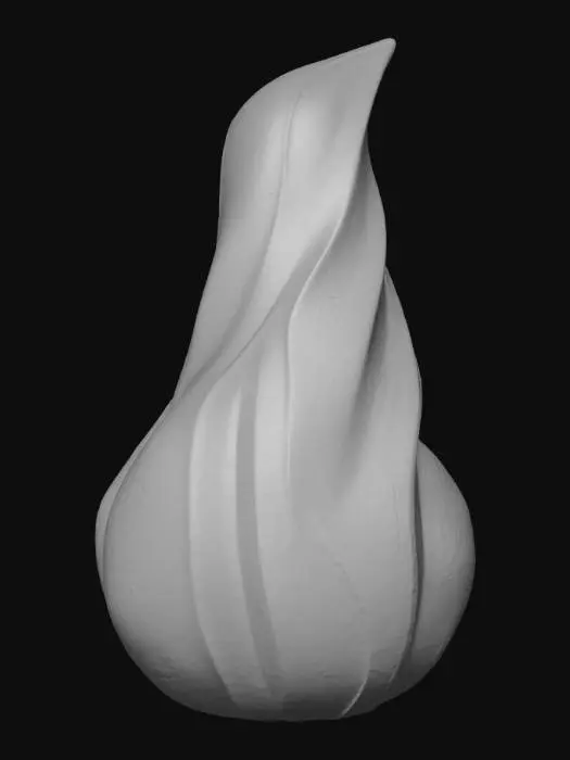 3D model for Symbolic Thanksgiving decorative character, designed for realistic 3D asset creation. Elegant and modern form inspired by the spirit of gratitude and harvest — stylized figure or sculpture, not human. Cool color palette with soft blues, muted greens, silver, and stone tones. Smooth natural textures like ceramic, metal, or matte wood. Subtle autumn touches — leaves, shapes, or abstract organic motifs. Studio-quality lighting and clean geometry, no background or clutter, perfect for decor or architectural visualization.