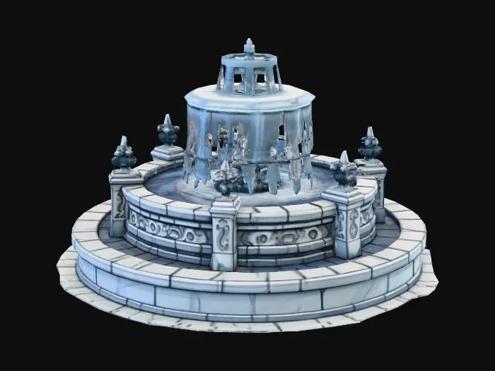 3D model for Tranquil Waterfall