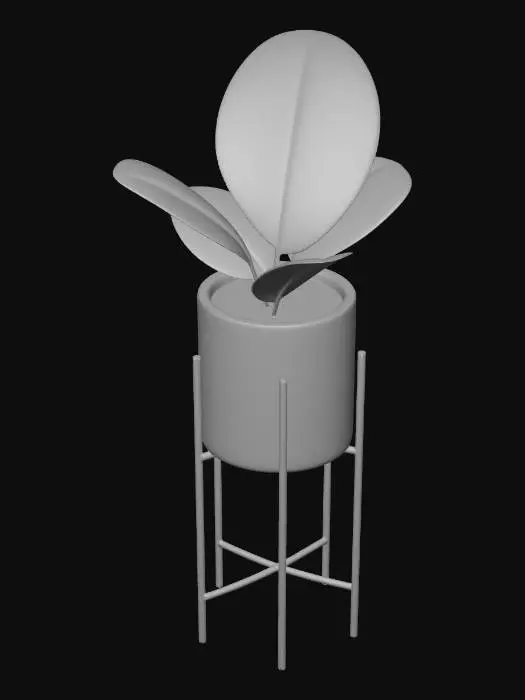 3D model for Rubber Plant on a Stand