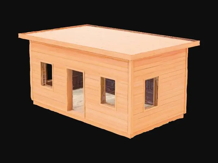 3D model for Wooden Shelter