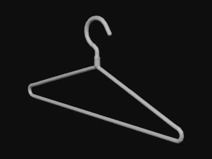 3D model for gancho de metal para colgar ropa