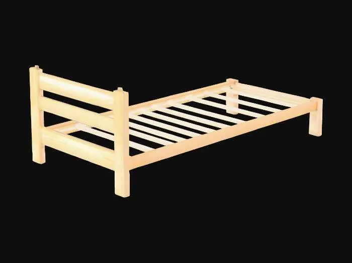 3D model for Wooden Bed Frame