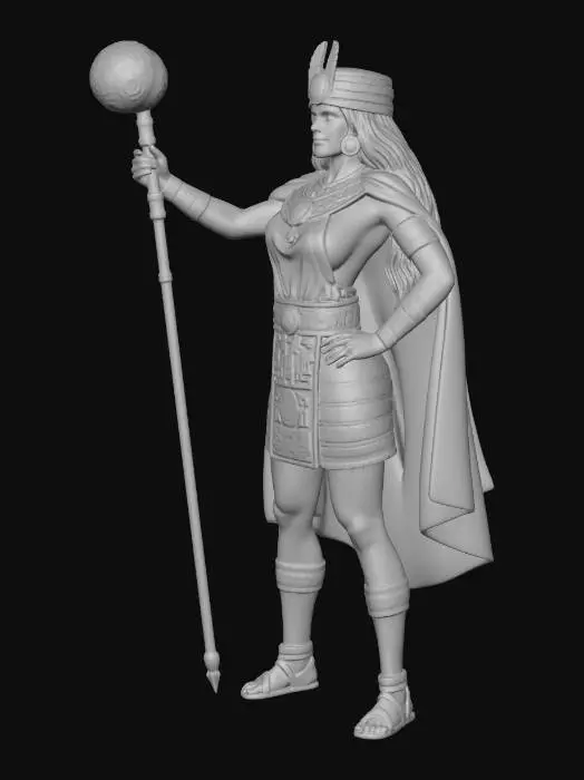 3D model for Moonlit Warrior Queen