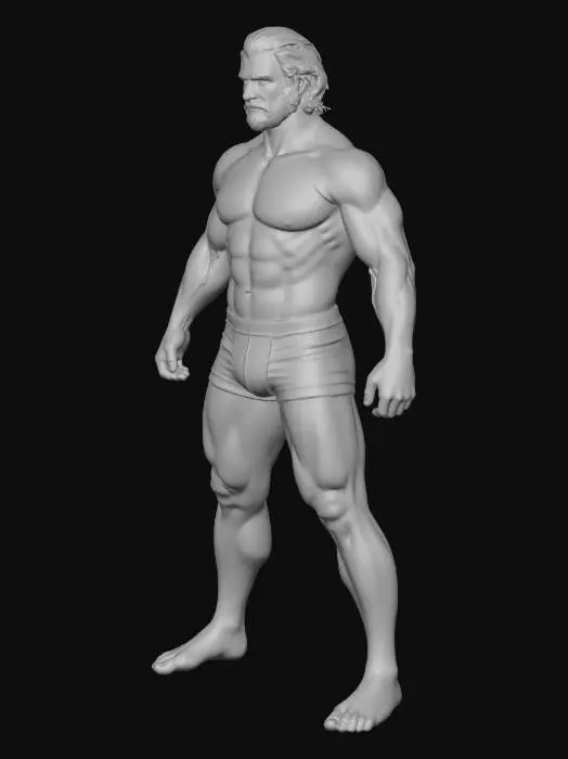 3D model for Vander, Muscular and handsome Man