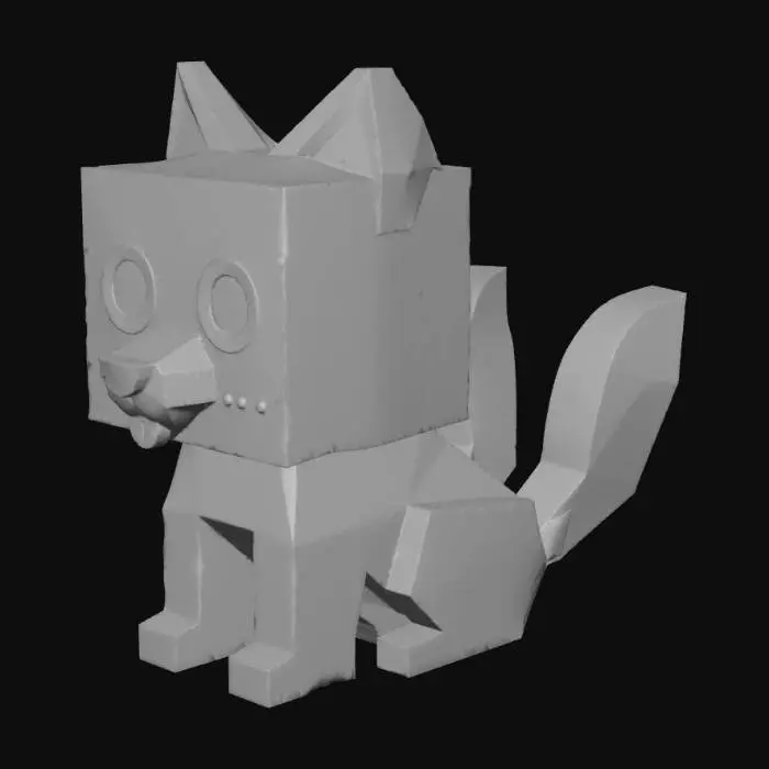 3D model for Playful Fox Cube