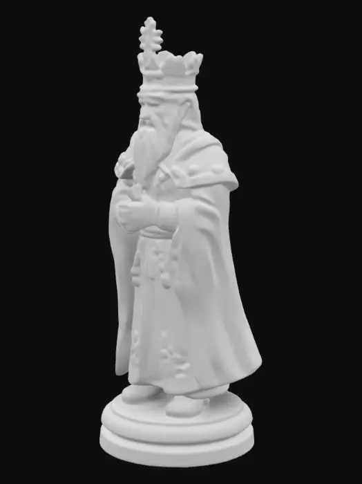 3D model for royal chess piece king , Stylized, Medieval, Highly Detailed