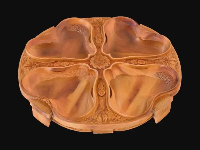 3D model for Carved Wooden Serving Tray