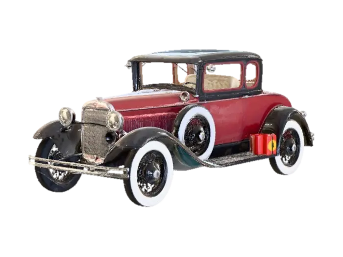Vintage Elegance on Wheels - Automobiles model 3D, wygenerowany przez AI
