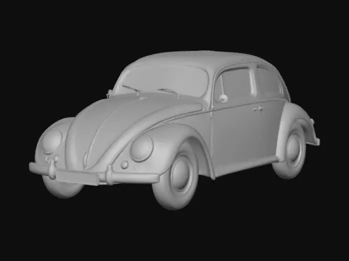 3D model for Classic Black Beetle
