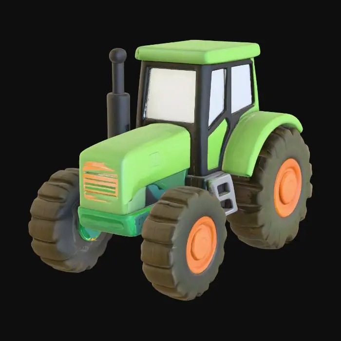3D model for Green Tractor Toy